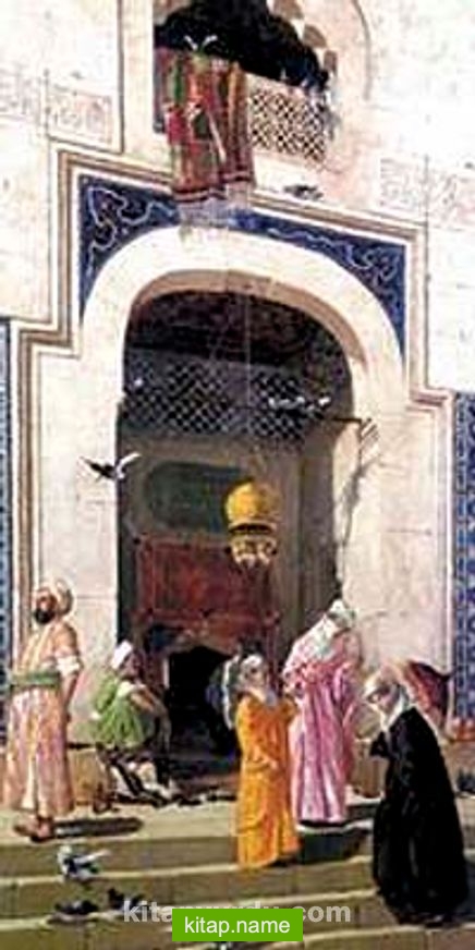 Büyük Cami’de Güvercinler-Bursa / Osman Hamdi Bey (OHB 001-30×60) (Çerçevesiz)