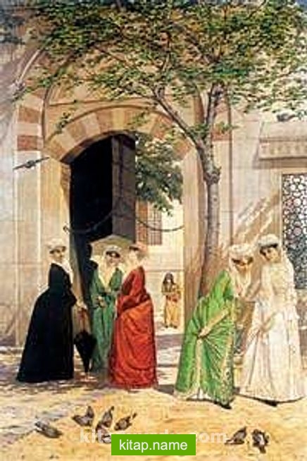 Cami Önünde Kadınlar / Osman Hamdi Bey (OHB 012-30×45) (Çerçevesiz)