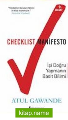 Checklist Manifesto  İşler Nasıl Doğru Yapılır