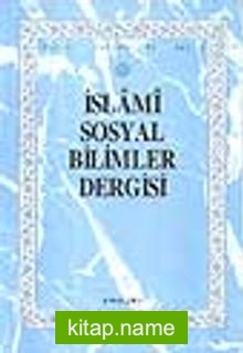 İslami Sosyal Bilimler Dergisi 1995 Cilt:3 Sayı:2