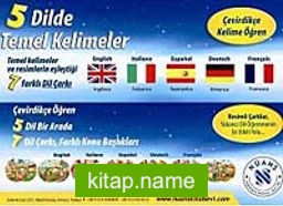 Kelime Çarkları Seti 5 Dilde Temel Kelimeler (İngilizce, Almanca, İspanyolca, Fransızca, İtalyanca)