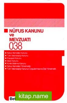 Nüfus Kanunu ve Mevzuatı /  Cep Kanunları 038