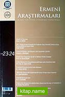 Sayı:23-24 Ermeni Araştırmaları-2007