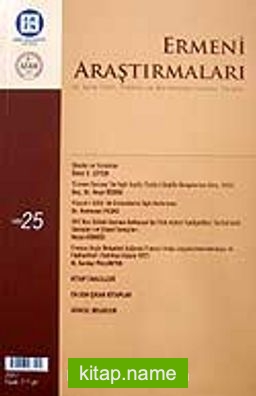 Sayı:25 Ermeni Araştırmaları-2007