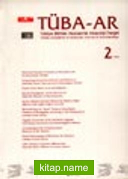 TÜBA-AR 2 Türkiye Bilimler Akademisi Arkeoloji Dergisi 1999