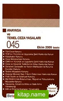Türkiye Cumhuriyeti Anayasası ve Temel Ceza Yasaları / Cep Kanunları 045