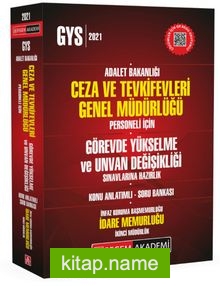 2021 Adalet Bakanlığı Ceza ve Tevkifevleri İnfaz Koruma Başmemurluğu-İdare Memurluğu-İkinci Müdürlük Hazırlık Kitabı