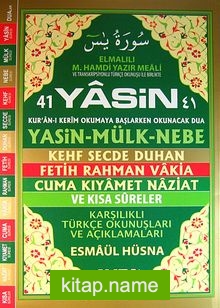41 Yasin Karşılıklı Türkçe Okunuşları ve Açıklamaları (Cami Boy-Fihristli) (Kod:Ayfa103)