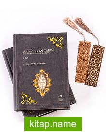 Asım Tarihi (2 Cilt) + Ahşap Ayraç – Osmanlı Desen + Ahşap Ayraç – Lale – Rölyef Cevizli