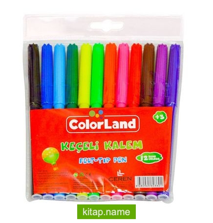 Colorland Keçeli Kalem 12’Li Pvc Color(KEC01)