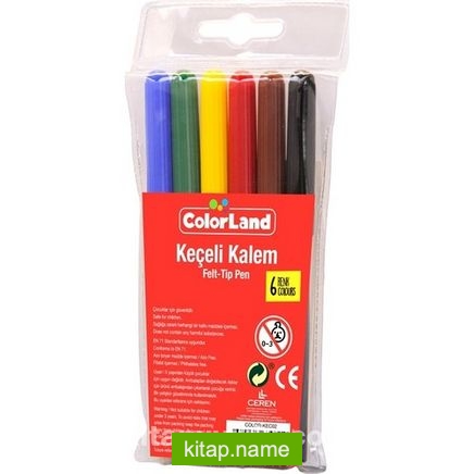 Colorland Keçeli Kalem Pvc 6’lı(KEC02)