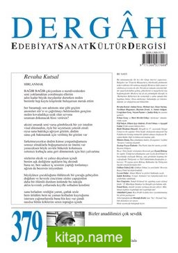 Dergah Edebiyat Sanat Kültür Dergisi Sayı: 379 Eylül 2021