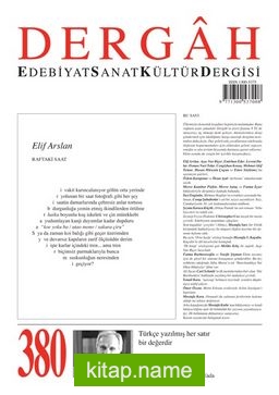 Dergah Edebiyat Sanat Kültür Dergisi Sayı: 380 Ekim 2021