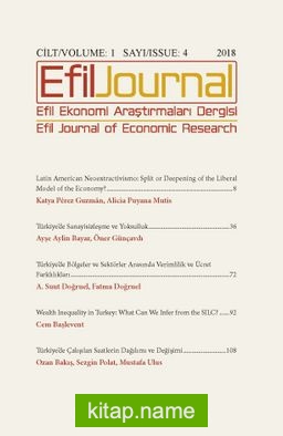 Efil Ekonomi Araştırmaları Dergisi Cilt: 1 Sayı 4