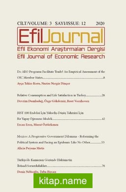 Efil Ekonomi Araştırmaları Dergisi Cilt: 3 Sayı: 12