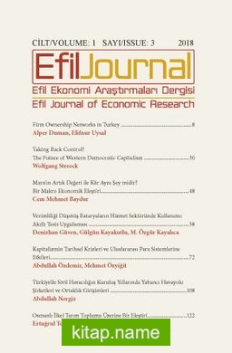 Efil Ekonomi Araştırmaları Dergisi Cilt:1 Sayı:3
