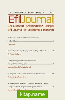 Efil Ekonomi Araştırmaları Dergisi Cilt:4 Sayı: 13
