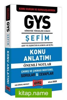 GYS Kamu Kurum ve Kuruluşlarında Şefim Konu Anlatımı