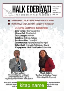 Halk Edebiyatı Dergisi Sayı:36 Mayıs-Haziran 2020