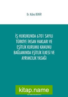 İş Hukukunda 6701 Sayılı Türkiye İnsan Hakları ve Eşitlik Kurumu Kanunu Bağlamında Eşitlik İlkesi ve Ayrımcılık Yasağı