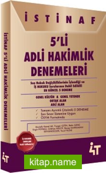 İstinaf 5’li Adli Hakimlik Denemeleri