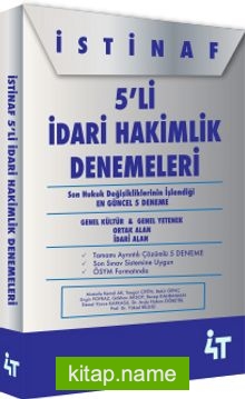 İstinaf 5’li İdari Hakimlik Denemeleri