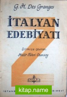 İtalyan Edebiyatı (Kos:4-F-37)