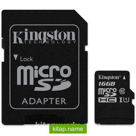 Kingston 16Gb Mıcrosdhc Canvas Select 80R Cl10 Uhs-I Card + Sd Adapter Sdcs/16Gb
