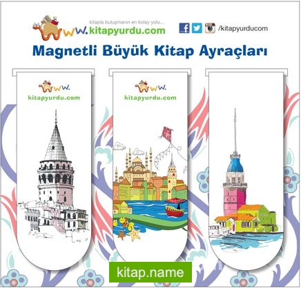 Magnetli Büyük Kitap Ayraçları / İstanbul Temalı
