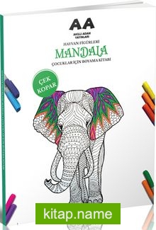 Mandala Hayvan Figürleri Çocuklar İçin Boyama Kitabı