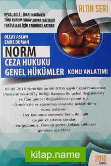 Norm Ceza Hukuku Genel Hükümler Konu Anlatımı