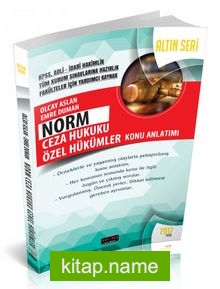 Norm Ceza Hukuku Özel Hükümler Konu Anlatımı