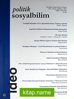 Politik Sosyalbilim Üç Aylık Sosyal Bilim Dergisi Cilt:1 Sayı:2 Bahar 2011