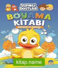 Sevimli Dostlar Boyama Kitabı – Meyveler ve Sebzeler