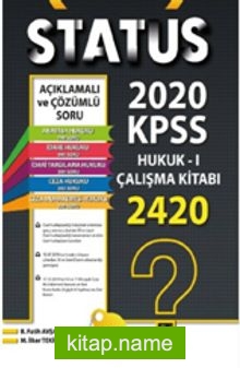 Status 2020 KPSS Hukuk 1 Çalışma Kitabı