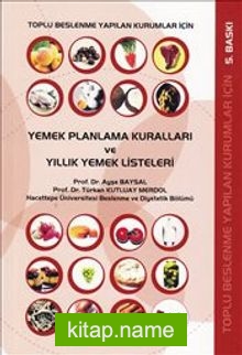 Toplu Beslenme Yapılan Kurumlar İçin Yemek Planlama Kuralları ve Yıllık Yemek Listeleri