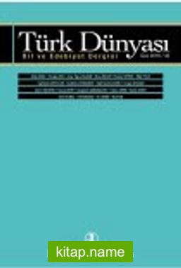 Türk Dünyası Dil ve Edebiyat Dergisi Sayı: 42 Güz 2016